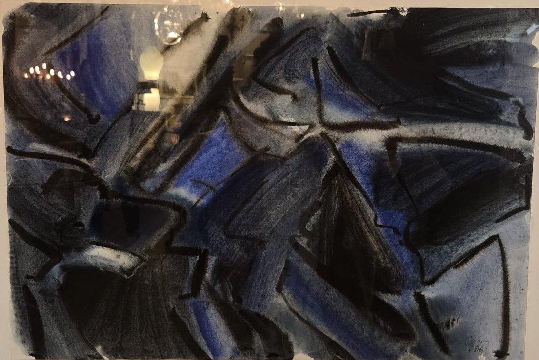 Aquarelle et gouache sur papier, Jan Saverys, datée de 1989-photo-3