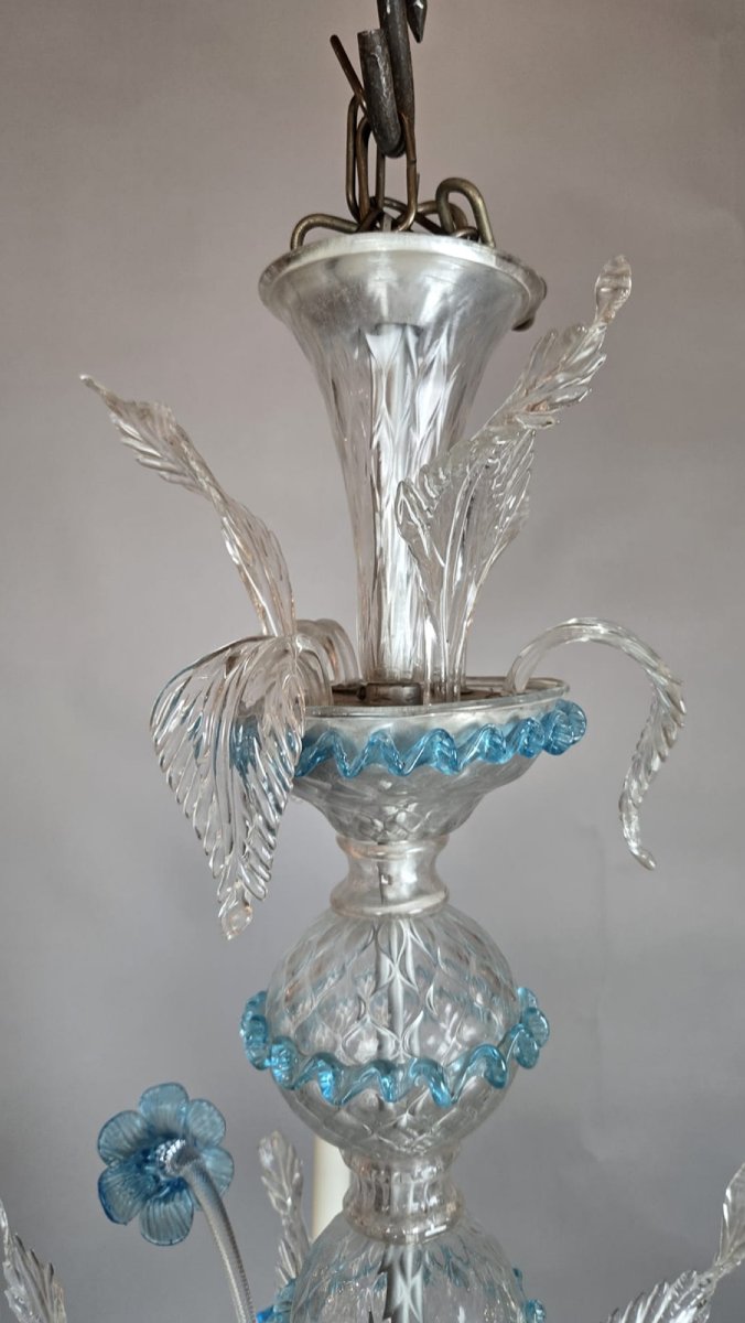 Lustre Murano à 4 bougies (non électrifié)-photo-5