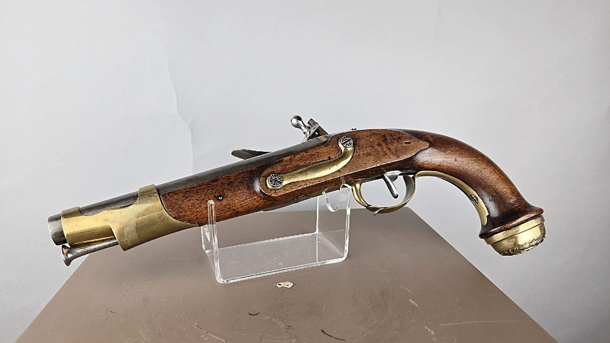 Pistolet des gardes du corps du Roy-1er modèle-1ere restaurations de Louis XVIII en 1814-photo-2