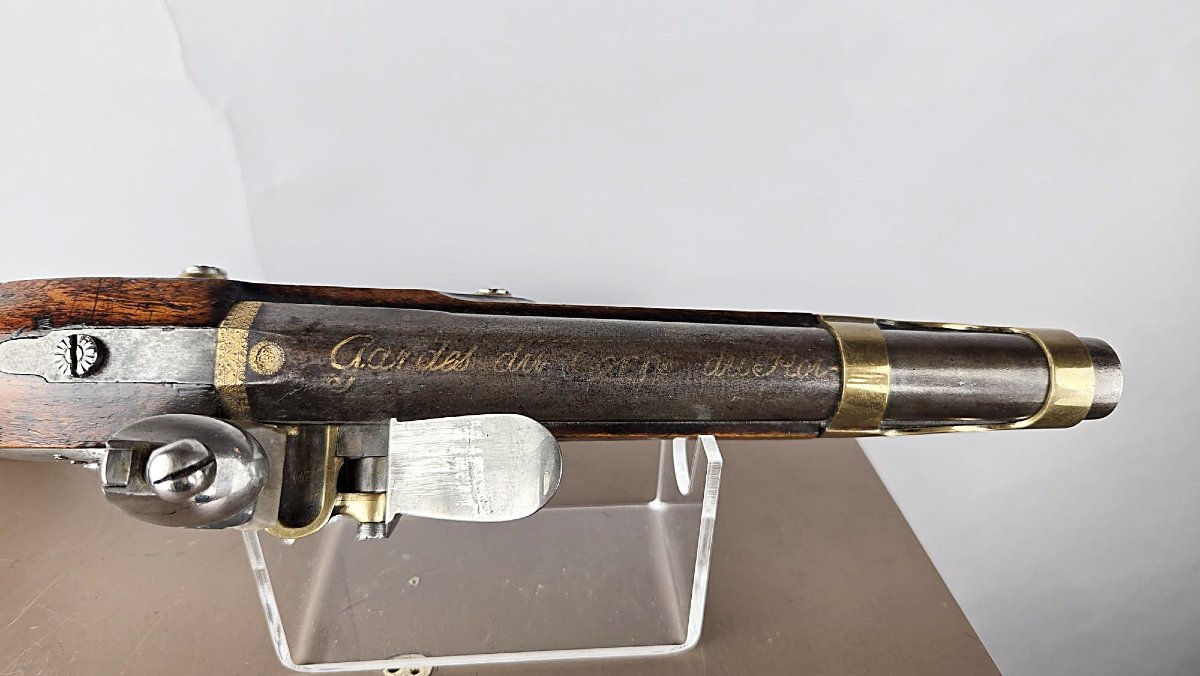 Pistolet des gardes du corps du Roy-1er modèle-1ere restaurations de Louis XVIII en 1814-photo-5