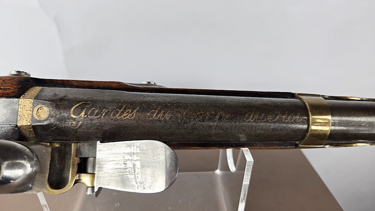 Pistolet des gardes du corps du Roy-1er modèle-1ere restaurations de Louis XVIII en 1814-photo-6