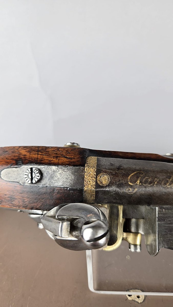 Pistolet des gardes du corps du Roy-1er modèle-1ere restaurations de Louis XVIII en 1814-photo-7
