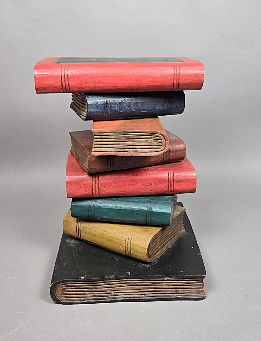 Pair Of “stacked Books” Side Tables, Attributed To Maitland-smith-photo-3