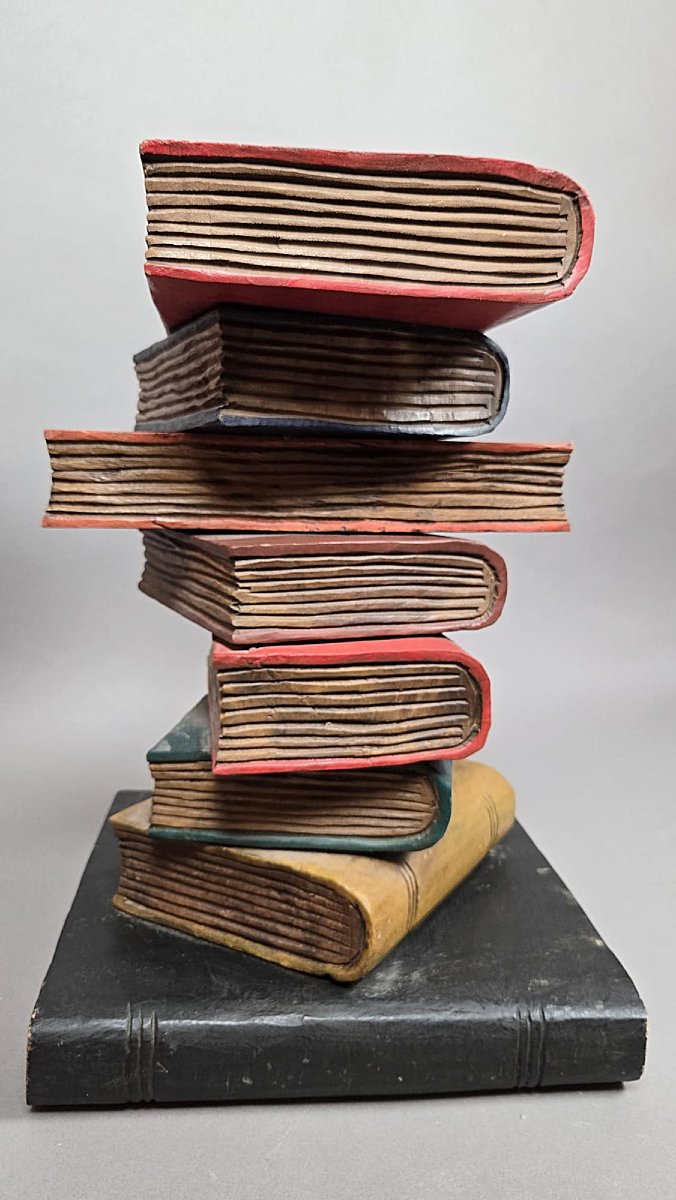 Pair Of “stacked Books” Side Tables, Attributed To Maitland-smith-photo-3