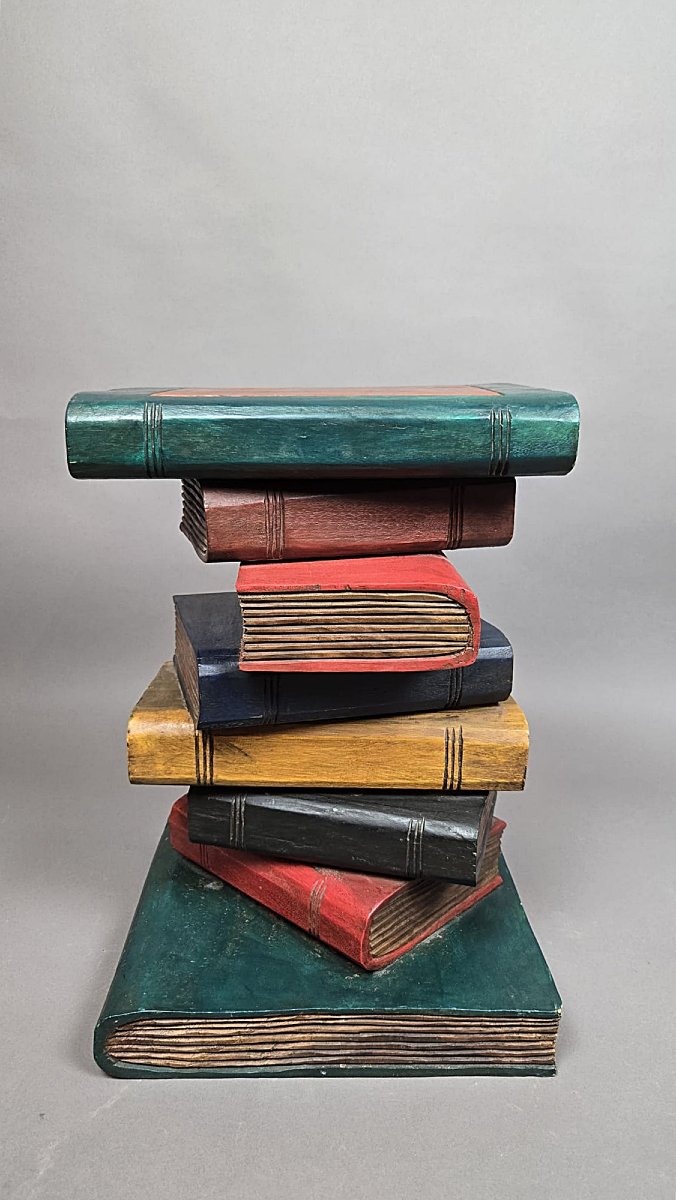 Pair Of “stacked Books” Side Tables, Attributed To Maitland-smith-photo-4