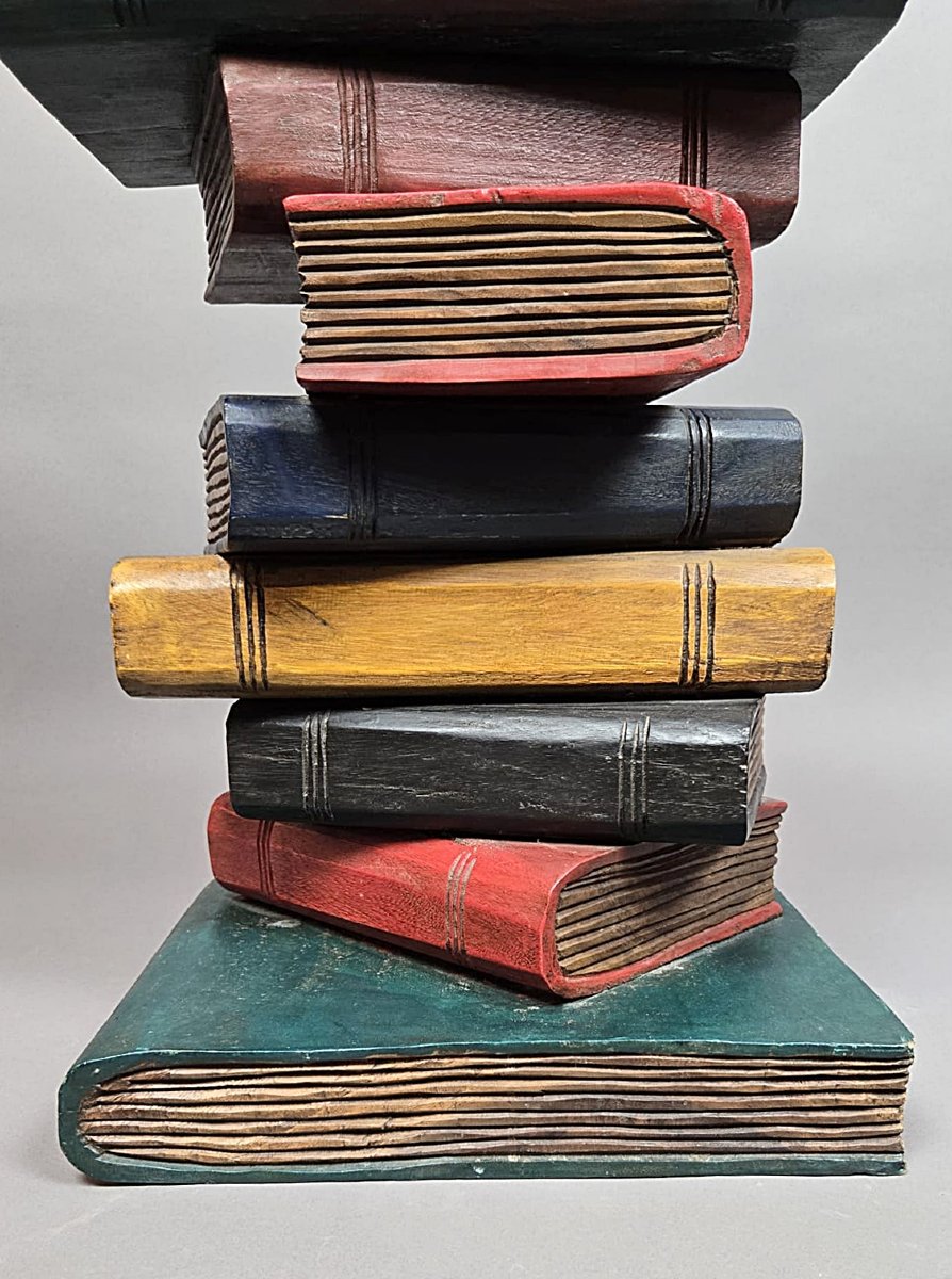 Pair Of “stacked Books” Side Tables, Attributed To Maitland-smith-photo-6