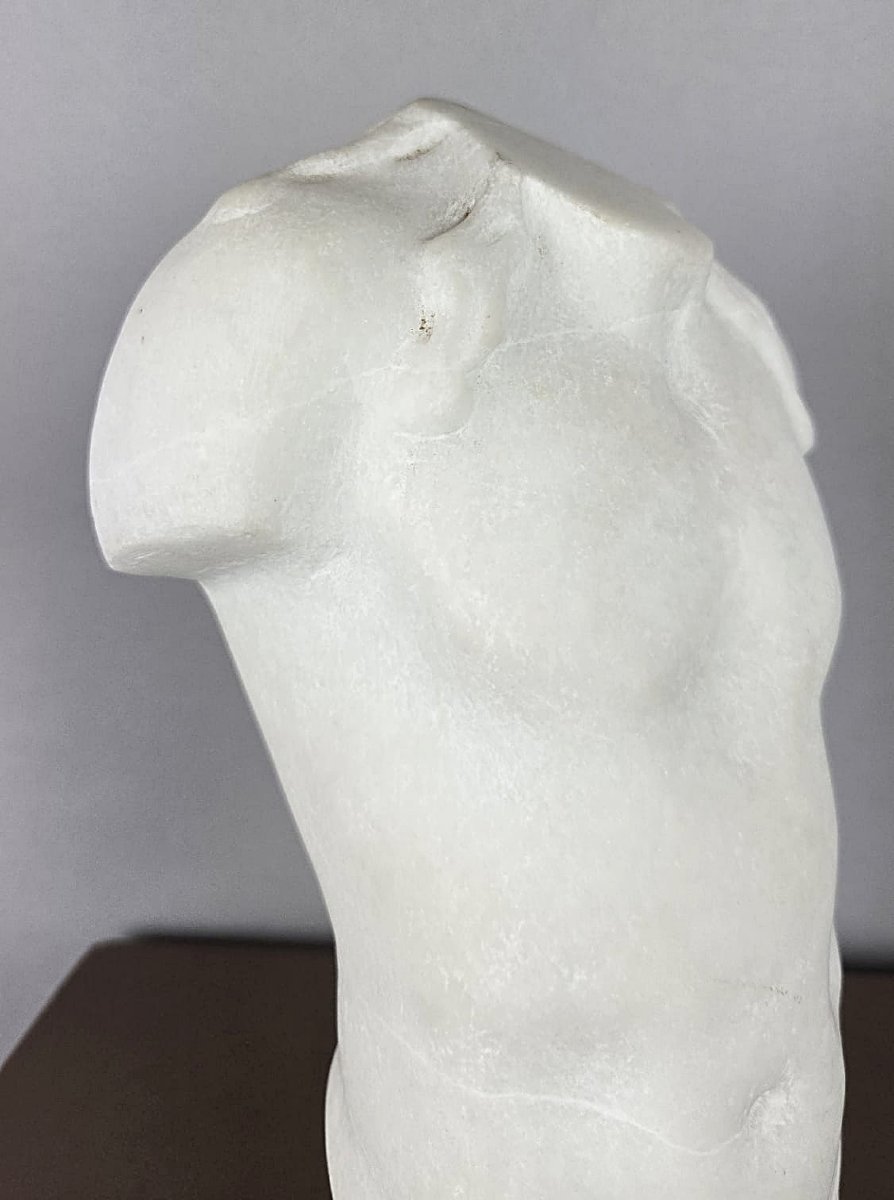 Torse en marbre blanc, 20th-photo-4