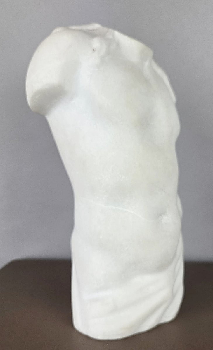 Torse en marbre blanc, 20th-photo-1