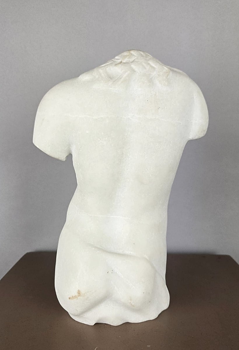 Torse en marbre blanc, 20th-photo-2