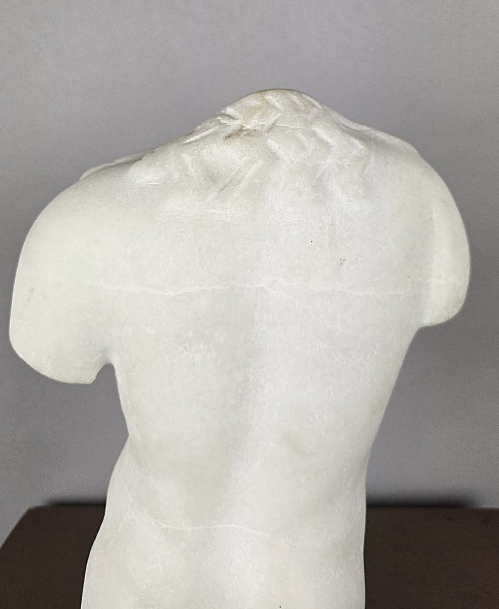 Torse en marbre blanc, 20th-photo-3