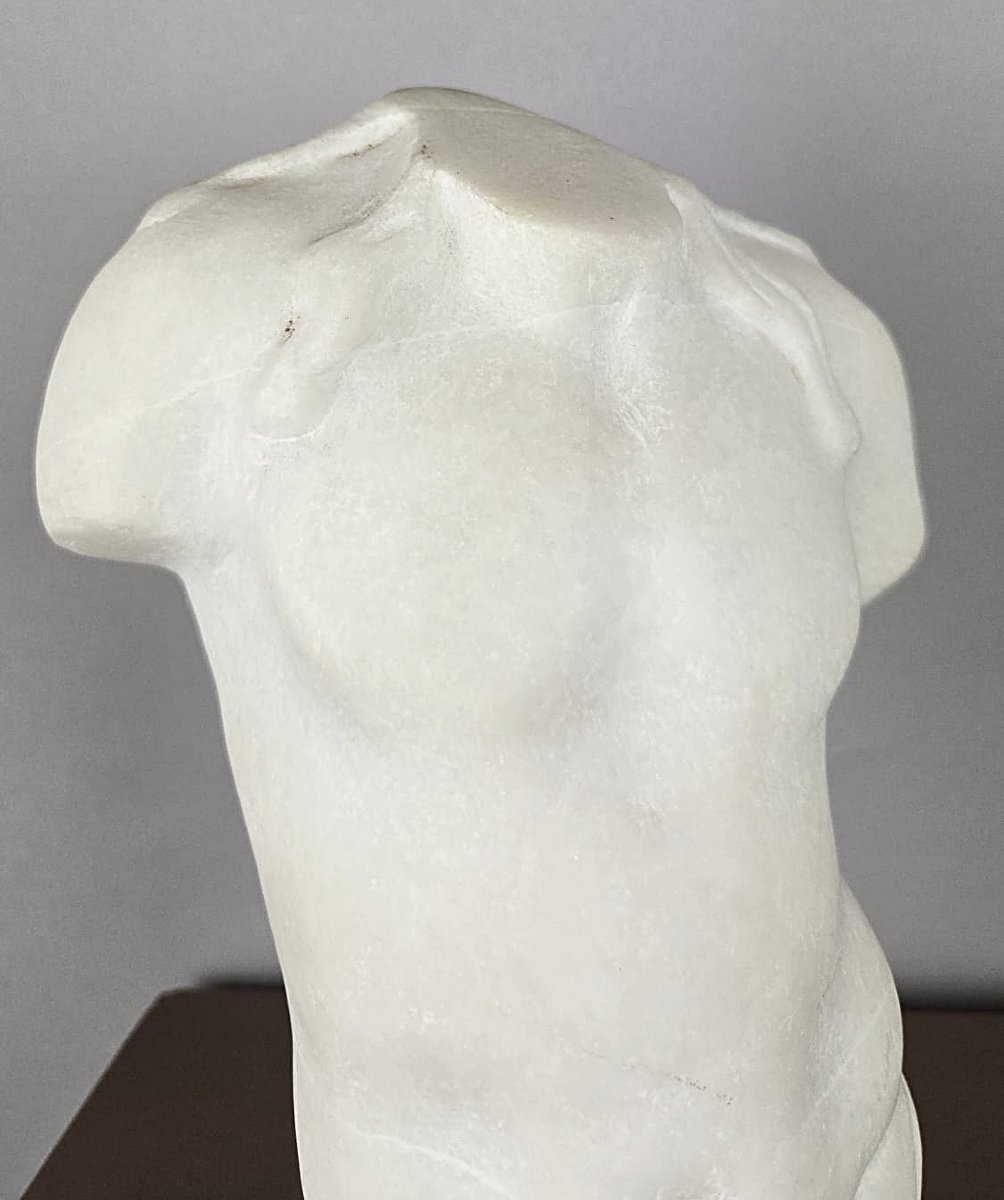 Torse en marbre blanc, 20th-photo-8