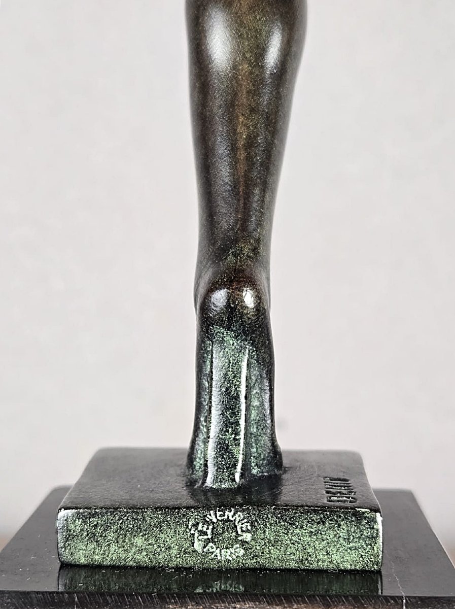Art Deco Bronze Sculpture "dancer With Balls" By Denis For Max Le Verrier, Circa 1930-photo-3