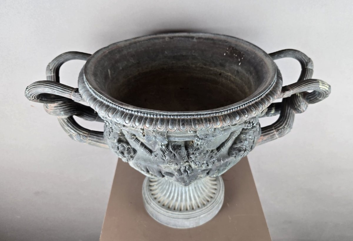 Vase Warwick en bronze, XIXe siècle.-photo-7