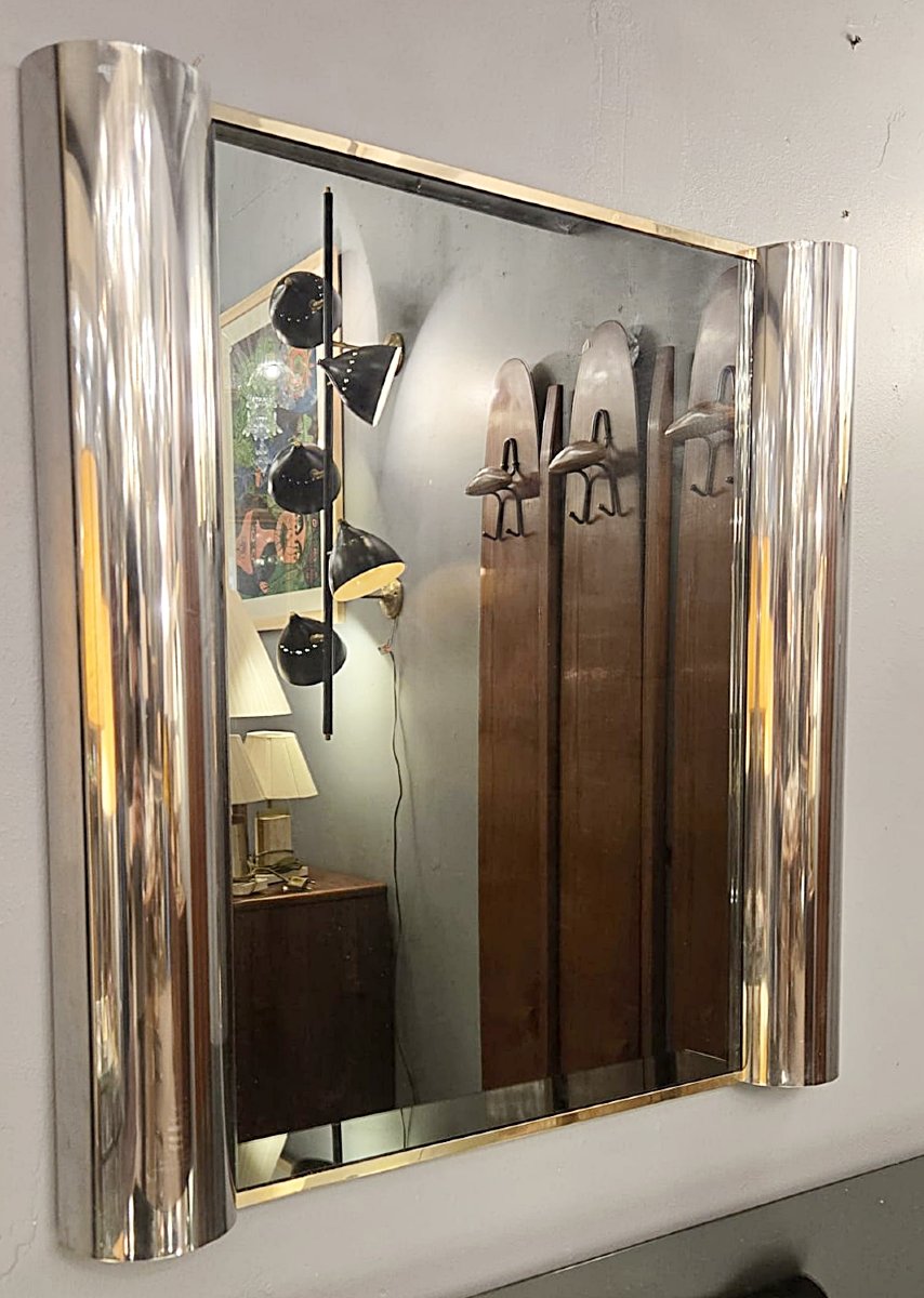 Hollywood Regency-style Console Table And Mirror, Made In Italy, Circa 1970.-photo-3