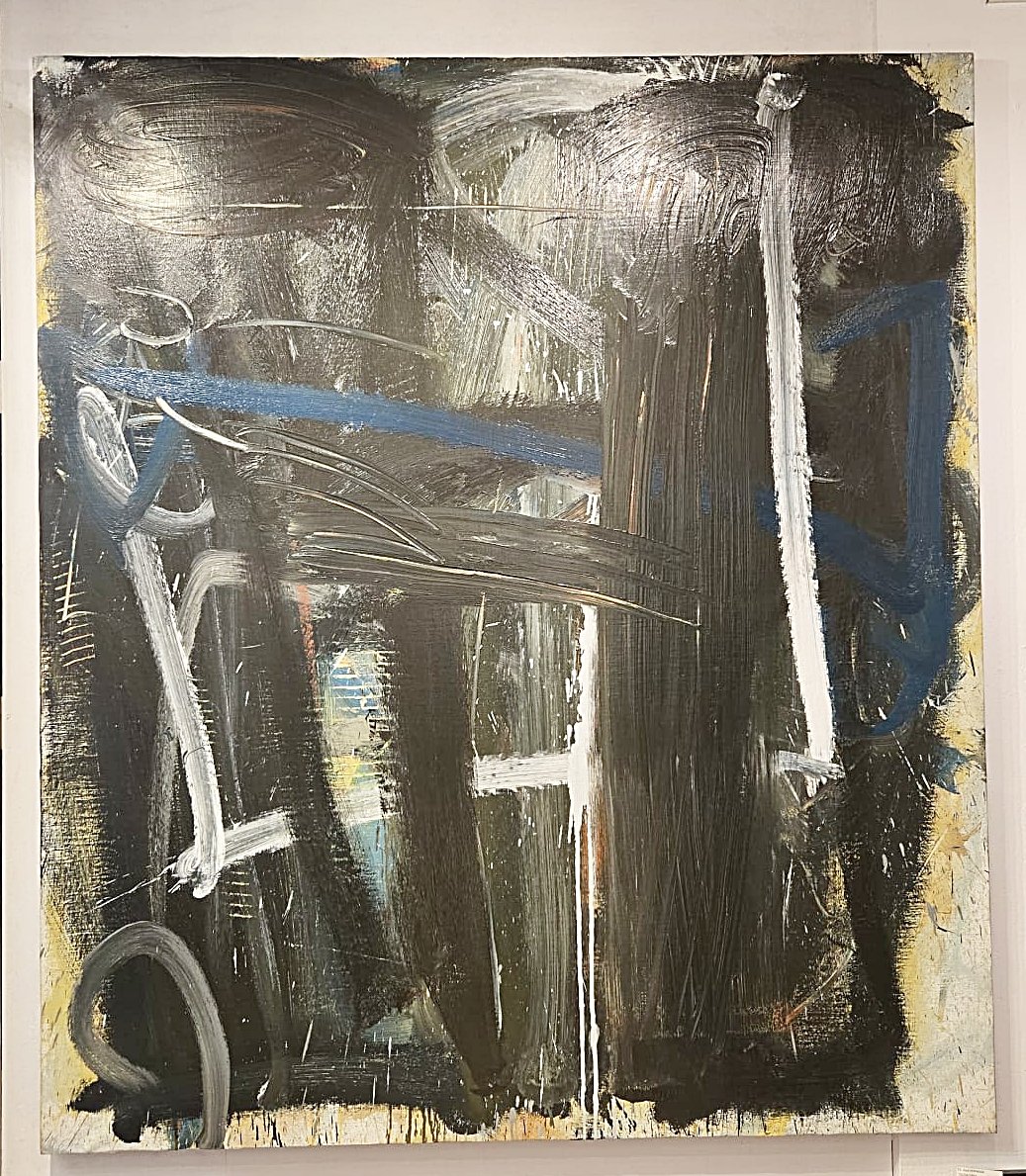 Yves Zurstrassen, Belgian Artist, “le Géophage,” Oil On Canvas, Signed And Dated On The Back, 1969