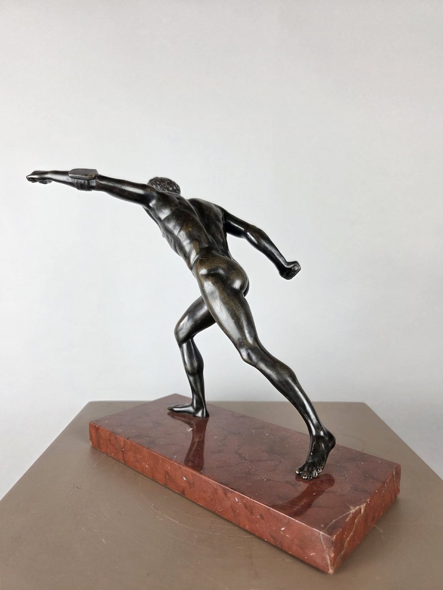Bronze à patine noir "Gladiateur", fin 19th-photo-2