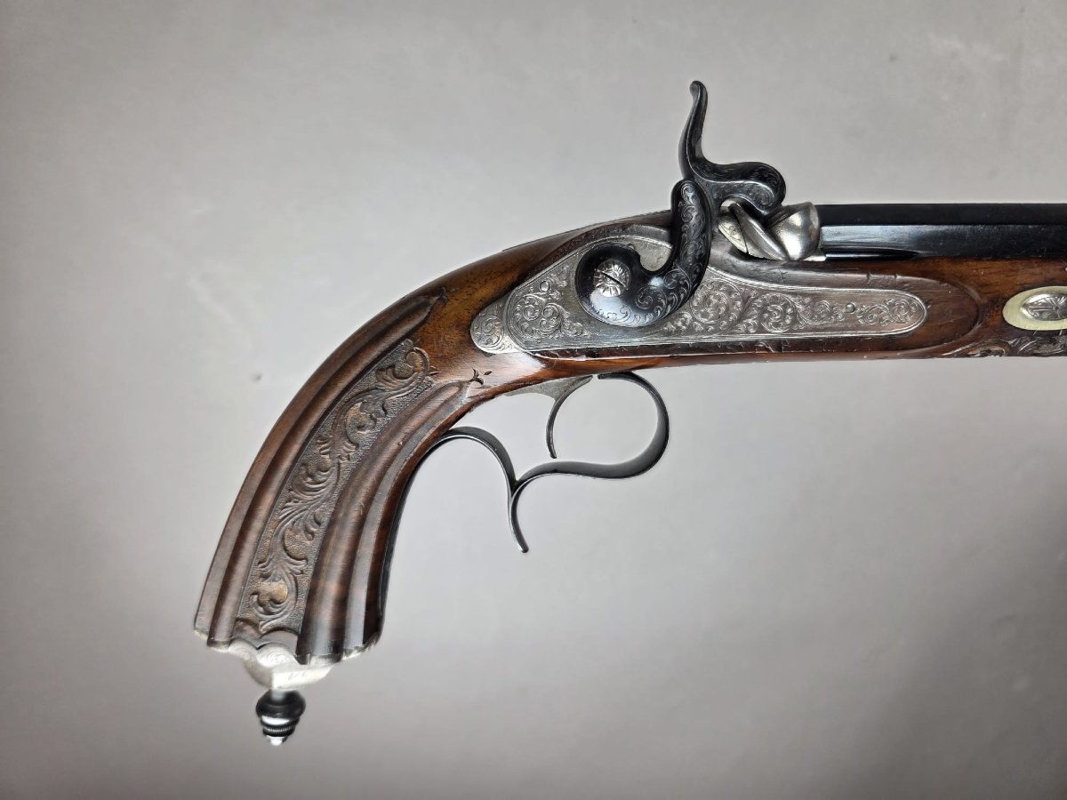 Coffret de pistolets de duel, Liège 1850-photo-4