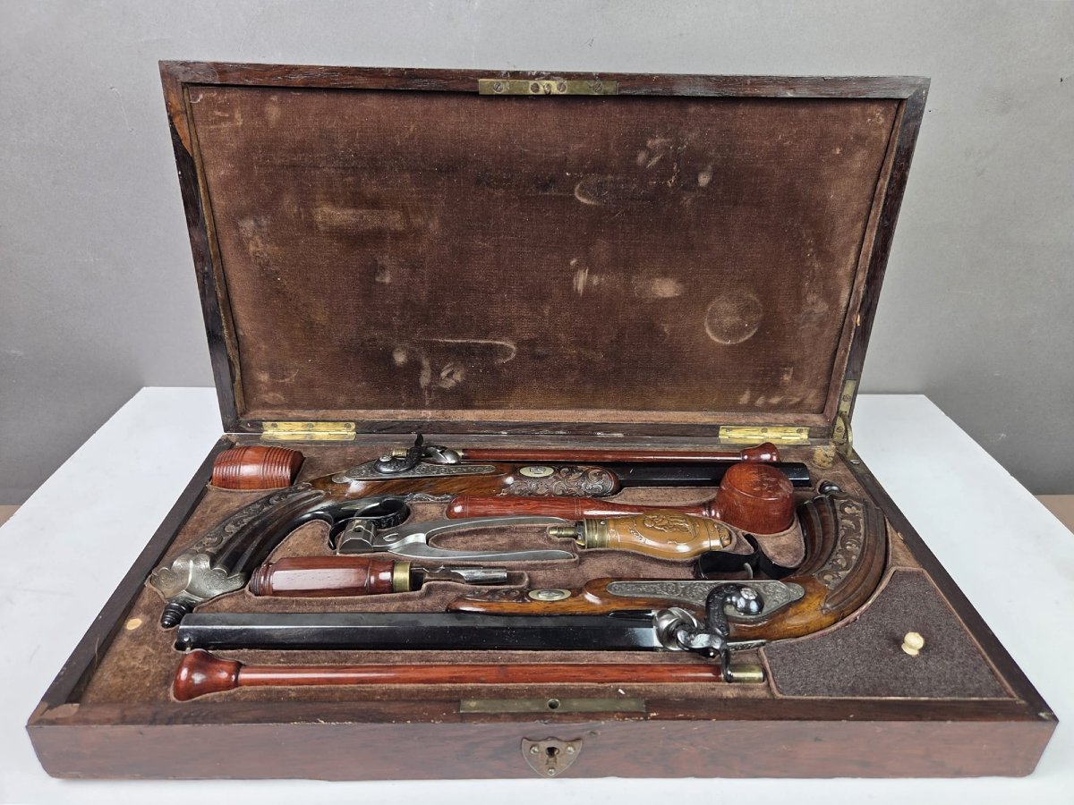 Coffret de pistolets de duel, Liège 1850