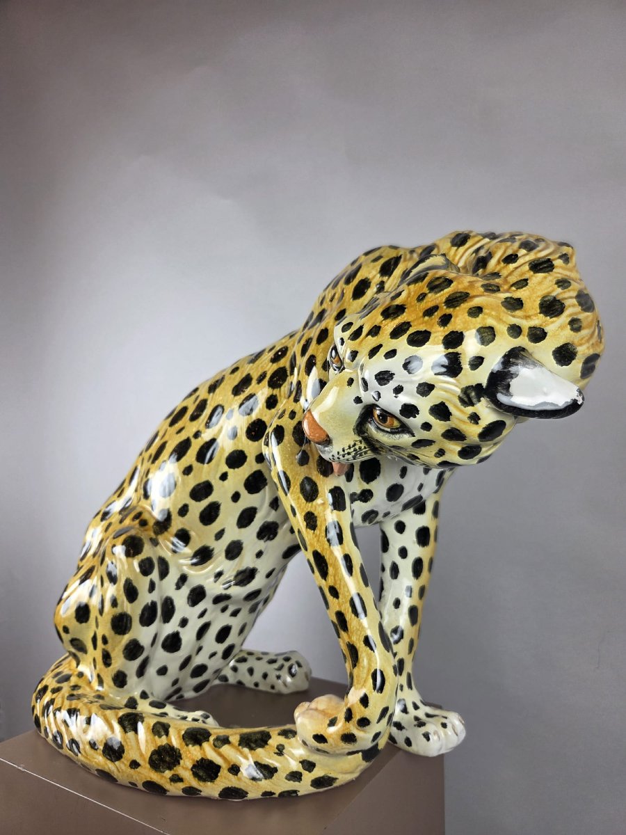 Glazed Terracotta Cheetah, Italy, Circa 1970-photo-4
