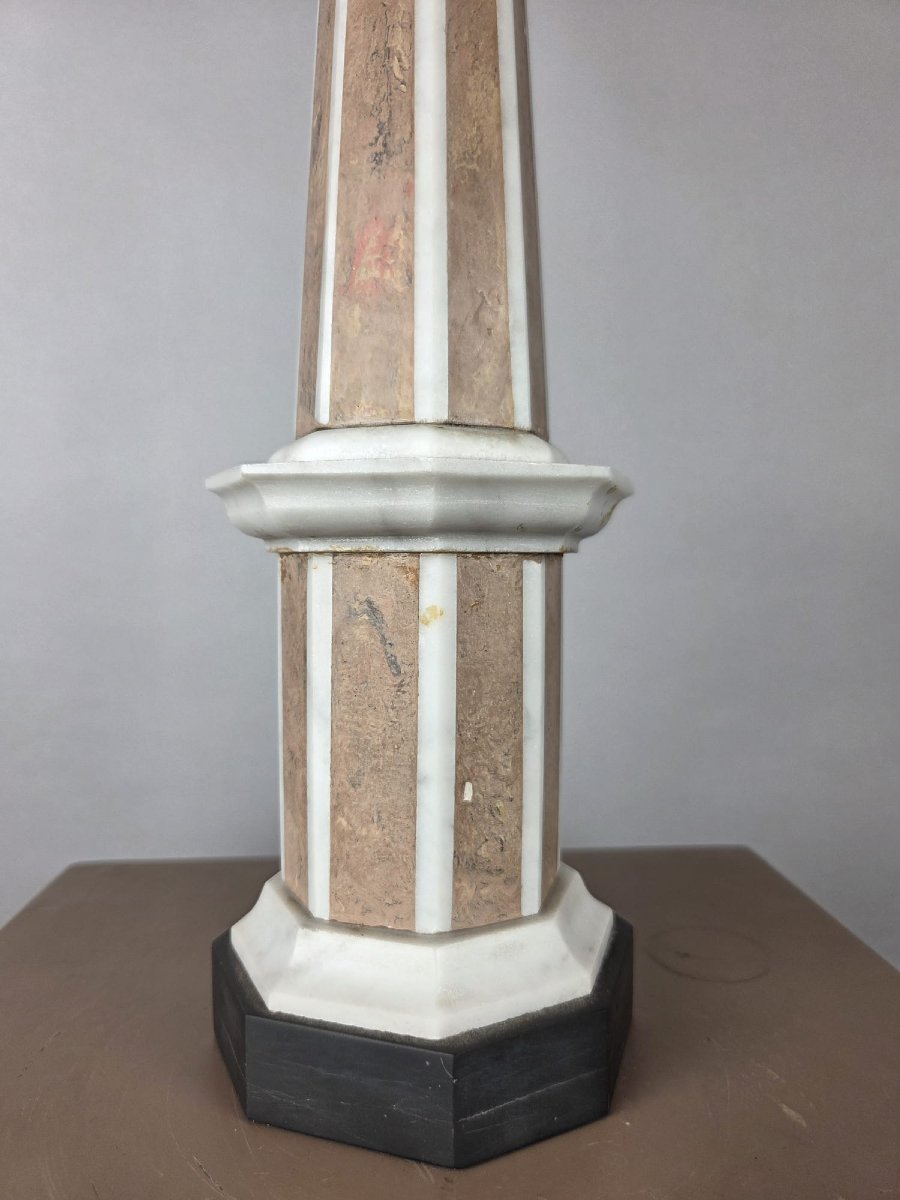 Pair Of Marble Obelisks, Late 19th–early 20th Century-photo-2