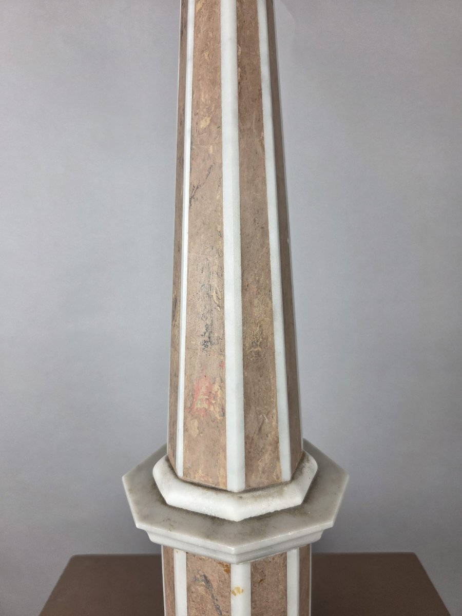 Pair Of Marble Obelisks, Late 19th–early 20th Century-photo-3