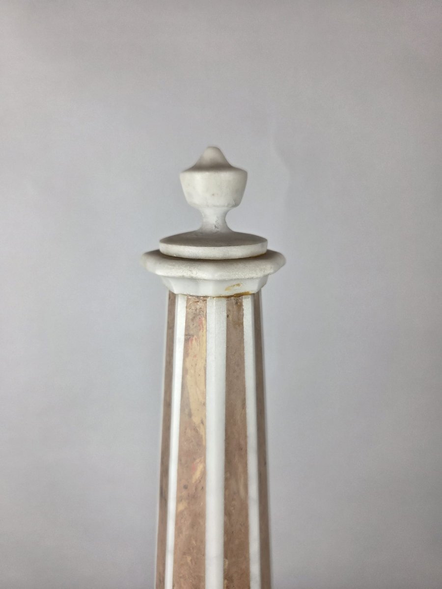 Pair Of Marble Obelisks, Late 19th–early 20th Century-photo-4