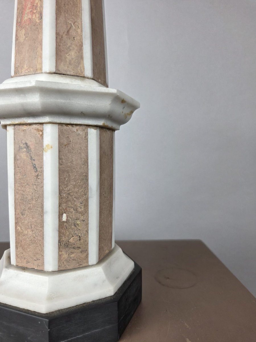 Pair Of Marble Obelisks, Late 19th–early 20th Century-photo-5