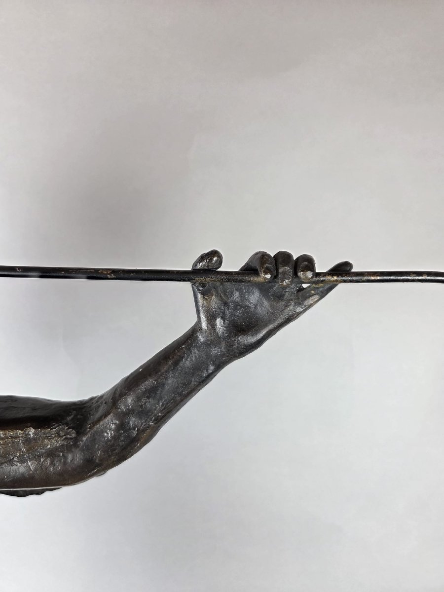 Betty Wachsstock (école belge 20th) Bronze "Cri dans le silence". Signé-photo-4