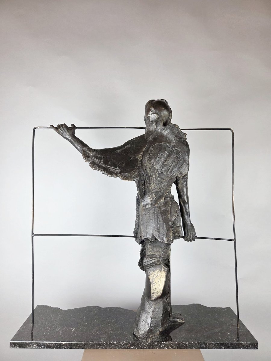 Betty Wachsstock (école belge 20th) Bronze "Cri dans le silence". Signé-photo-4
