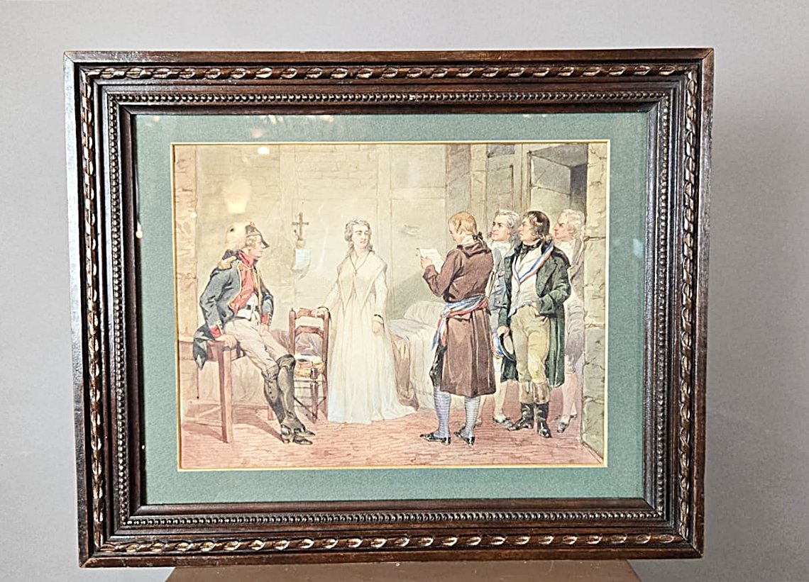 Aquarelle " Cellule de Marie Antoinette" 