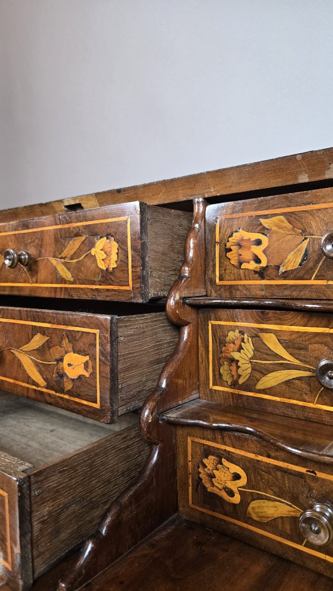 Scriban Hollandais en marqueterie, fin 18th-photo-1