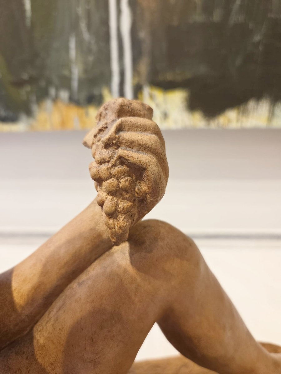 A. Maurice Dekorte, "nue assise" Terre de pipe daté 1924 et numéroté 8/30-photo-6