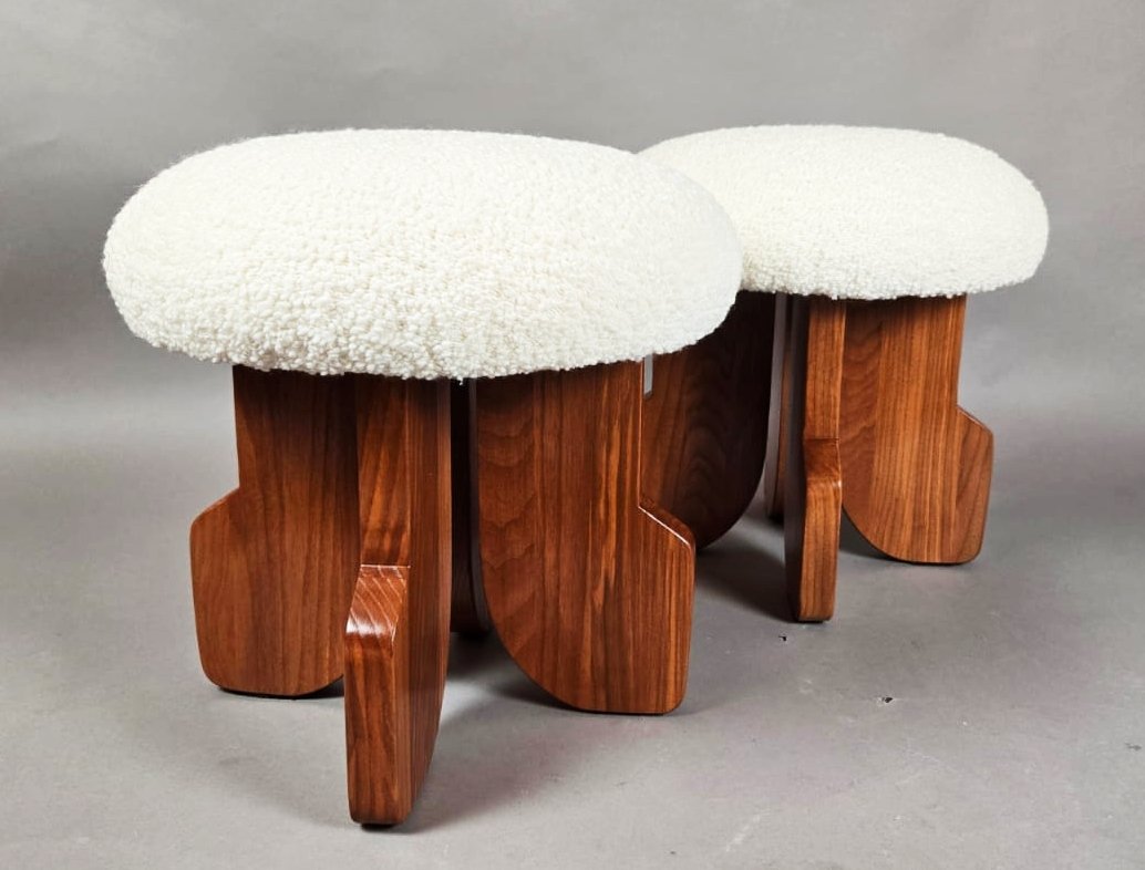 Pair Of Stools, Italy, Circa 1970-photo-2