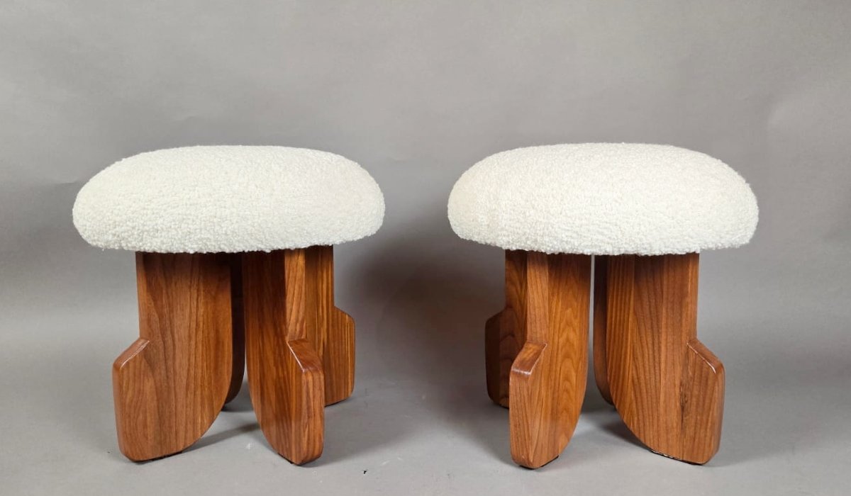 Pair Of Stools, Italy, Circa 1970