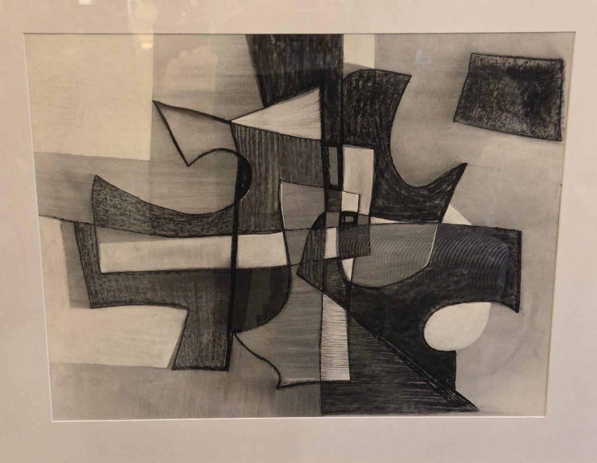 Sylvain Bronkart (1915–1967), Belgian School, Charcoal On Paper, Ca. 1960-photo-2