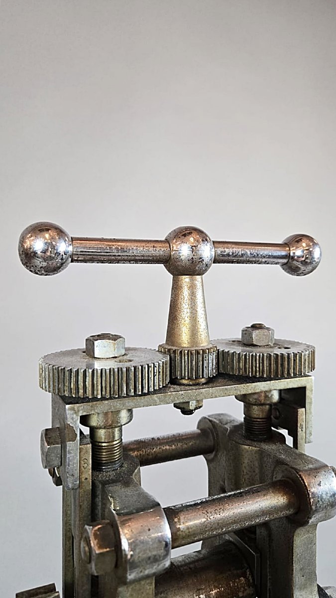 Jeweler's Rolling Mill On A Cast-iron Base, 20th Century-photo-4