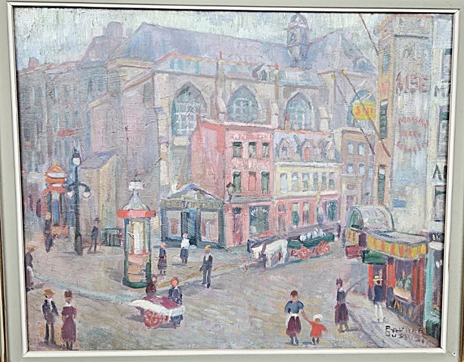 Raphaël Dubois (1888–1960), Belgian School, “church Of Saint Nicholas,” Oil On Canvas, Ca. 1920-photo-2