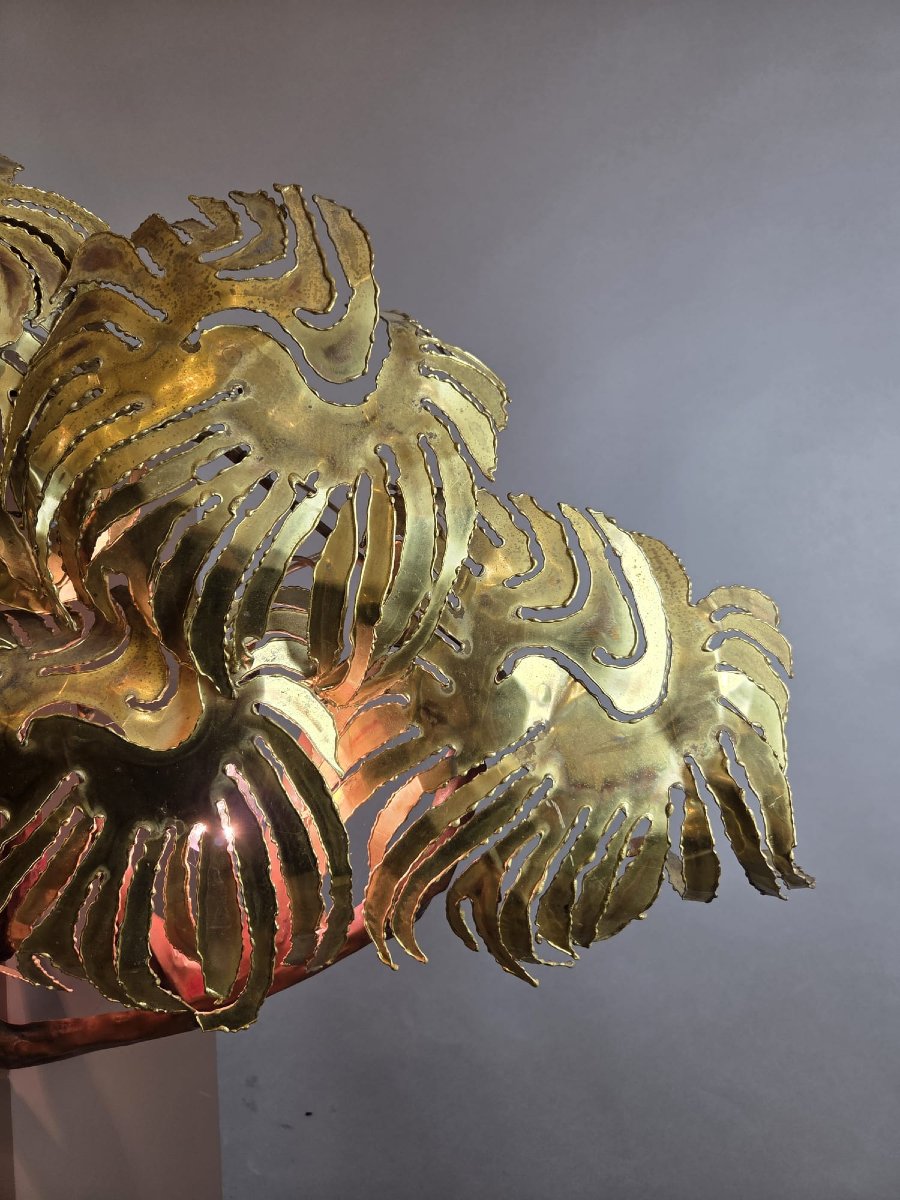 Daniel d'Haeseleer, Copper Wall Sconce, Circa 1970-photo-1