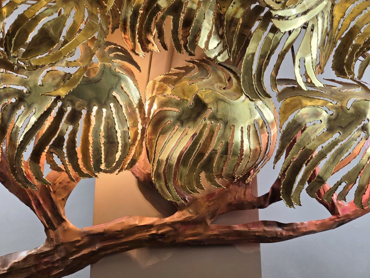 Daniel d'Haeseleer, Copper Wall Sconce, Circa 1970-photo-2