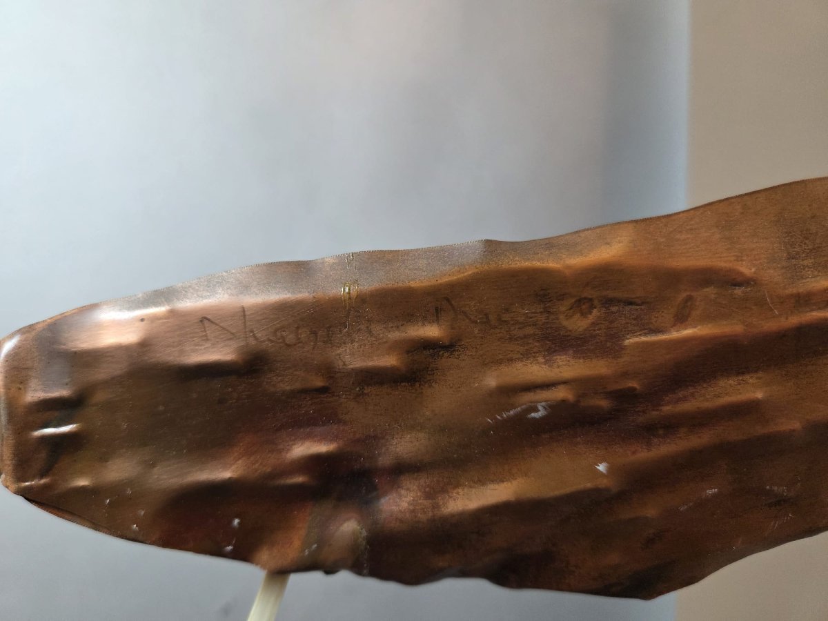 Daniel d'Haeseleer, Copper Wall Sconce, Circa 1970-photo-3