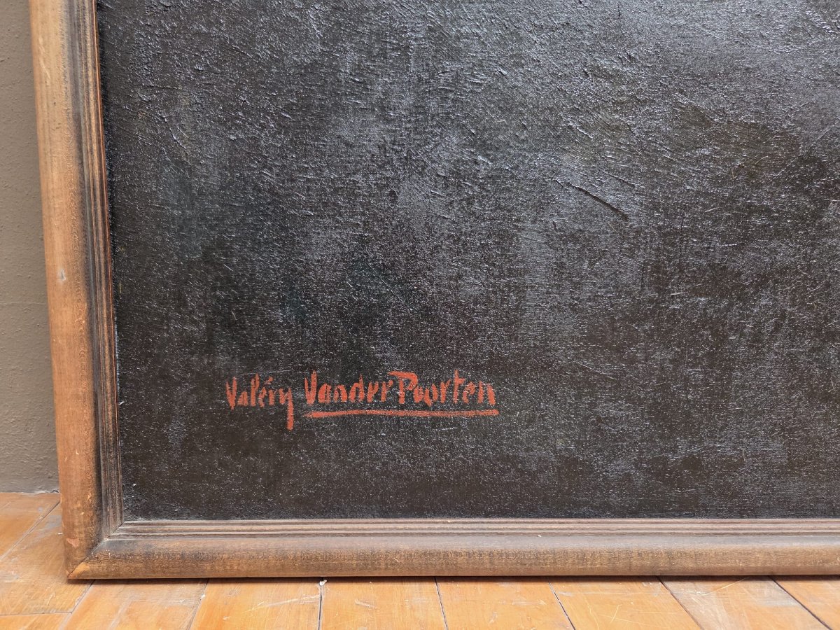 Valery Vander Poorten, Huile sur toile "Le peintre"-photo-4