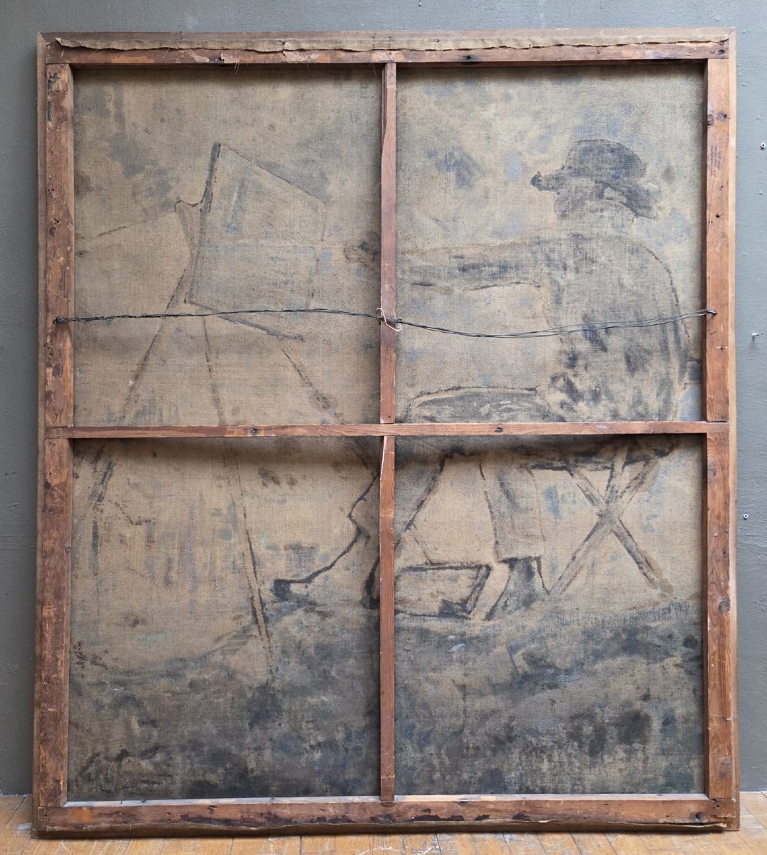 Valery Vander Poorten, Huile sur toile "Le peintre"-photo-4