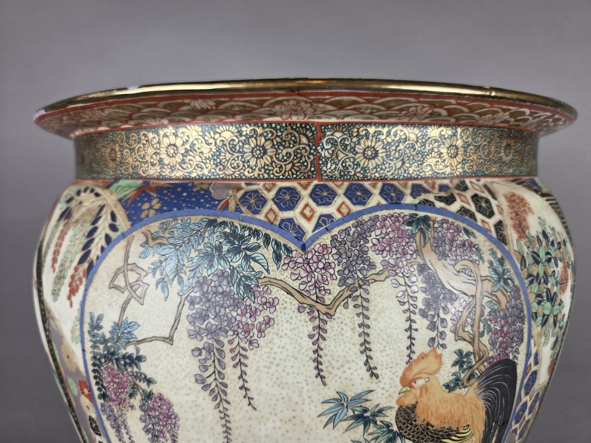Aquarium en porcelaine polychrome de Chine, début 20th-photo-3