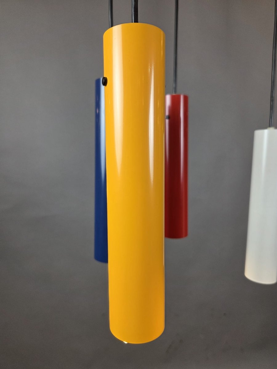 Multicolored Spoutnik Brass Pendant Lamp, 20th Century-photo-4