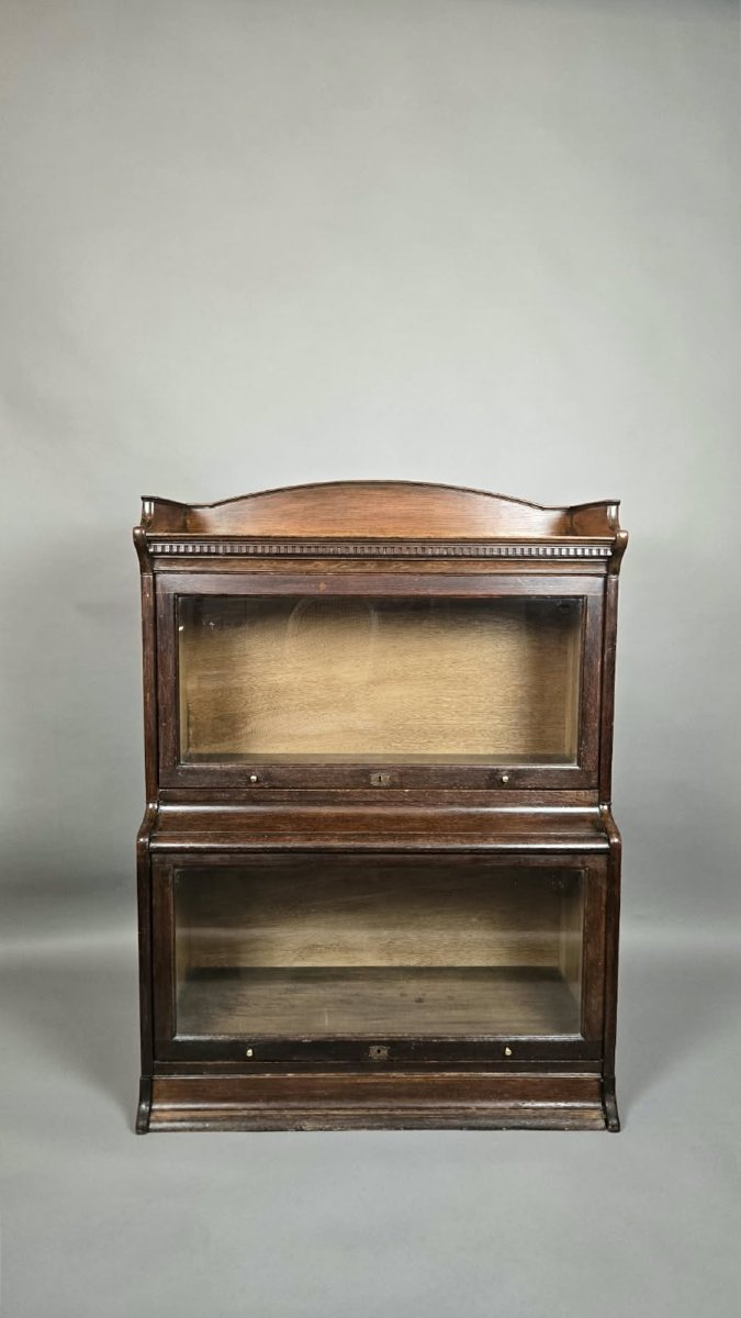 Vitrine bibliothèque en chêne, Angleterre vers 1930-photo-3