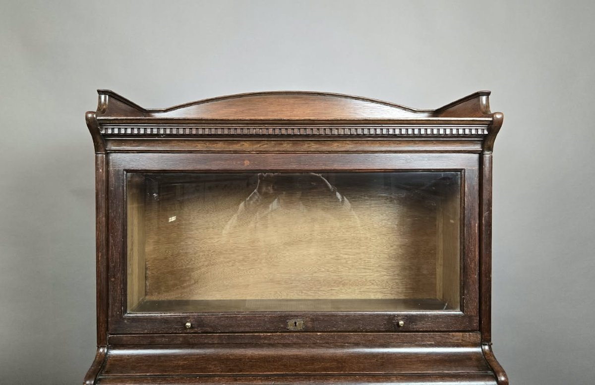 Vitrine bibliothèque en chêne, Angleterre vers 1930-photo-1