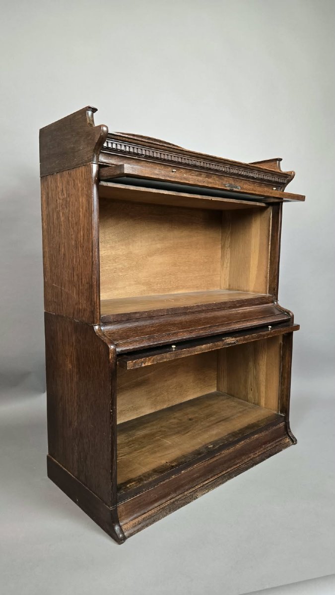 Vitrine bibliothèque en chêne, Angleterre vers 1930-photo-6