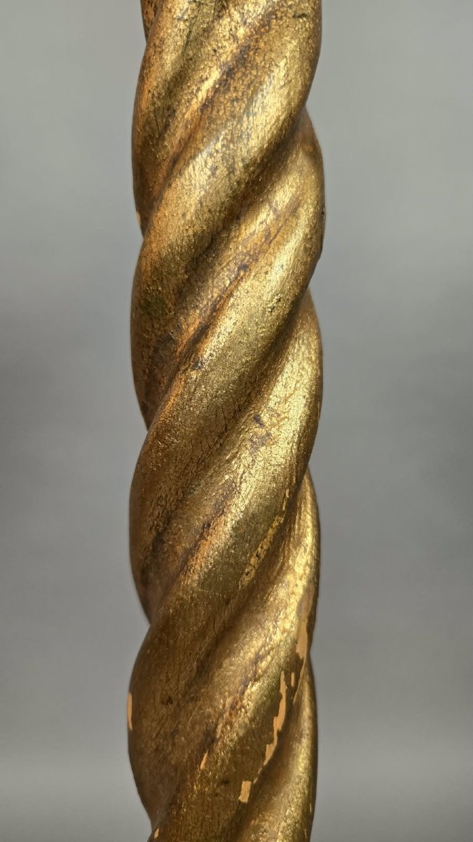 Vide poche en bois sculpté et doré, travail Italien fin 19th-photo-3