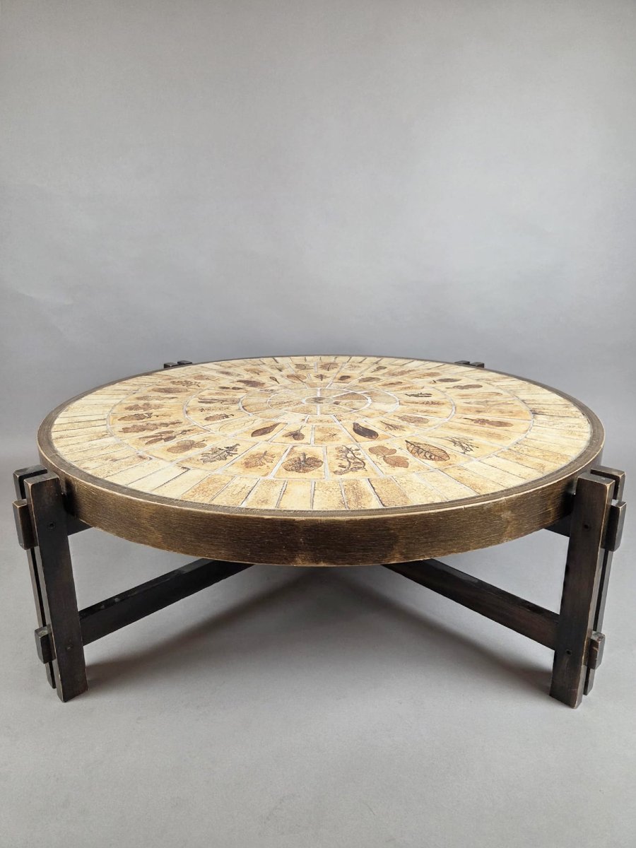  Coffee Table By Roger Capron, “aux Herbiers” Model, Circa 1960-photo-2