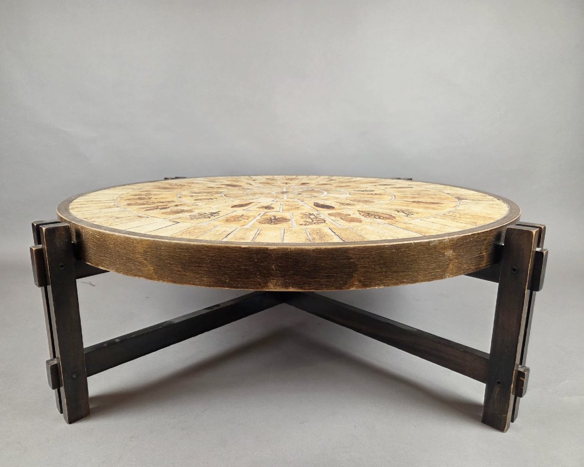  Coffee Table By Roger Capron, “aux Herbiers” Model, Circa 1960-photo-4